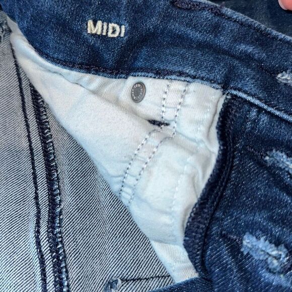 American Eagle Outfitters The Dream Short Midi ladies size 6 Jean Shorts Button - Picture 6 of 12